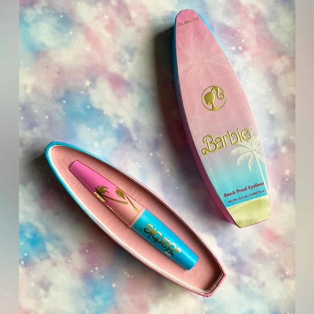 BARBIE X GLAMLITE SURFBOARD EYELINER NEW